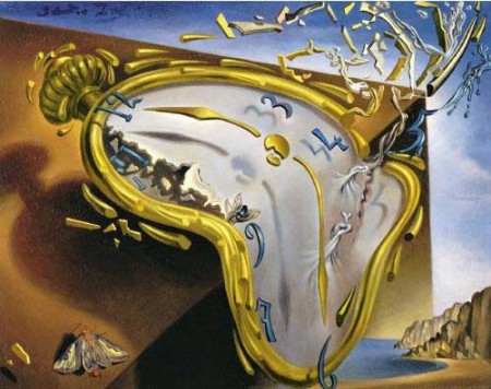 The celebrated "smooth watches" by Salvador Dali are a nice metaphor of time elasticity predicted by Einstein's relativity theory.