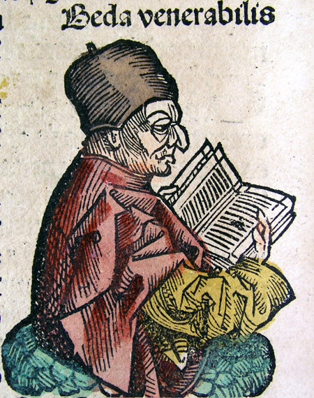 Depiction of the Venerable Bede from the Nuremberg Chronicle, 1493