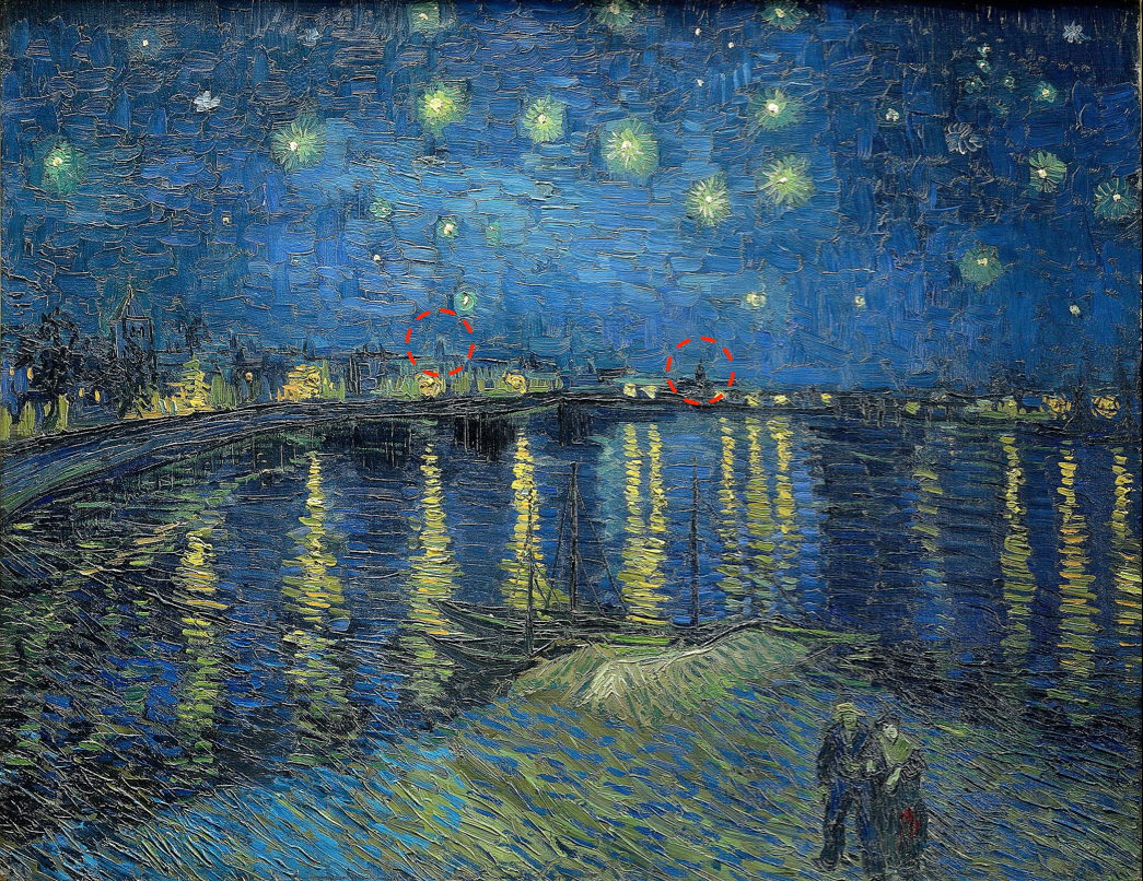 the starry night has 11 stars on the painting