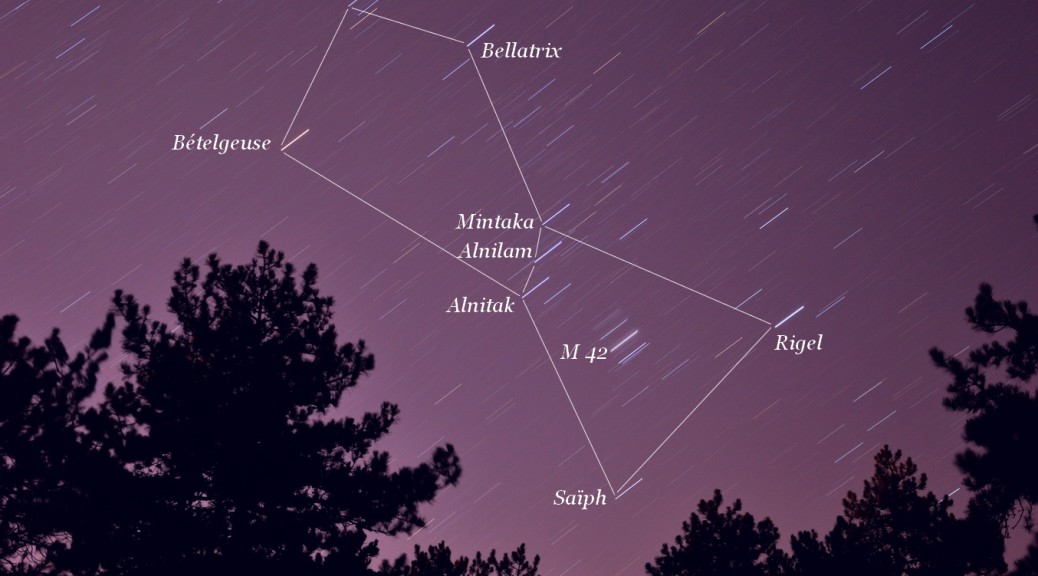 Orion Constellation Rotation La constellation d'Orion