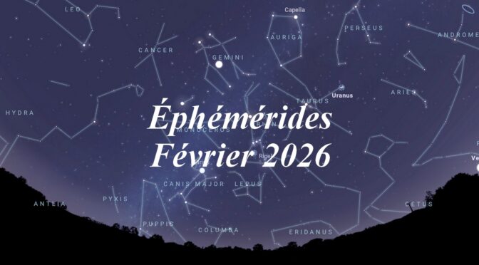 Éphémérides : le ciel du mois de février 2026