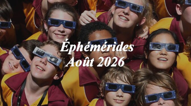 Éphémérides : le ciel du mois d’août 2026