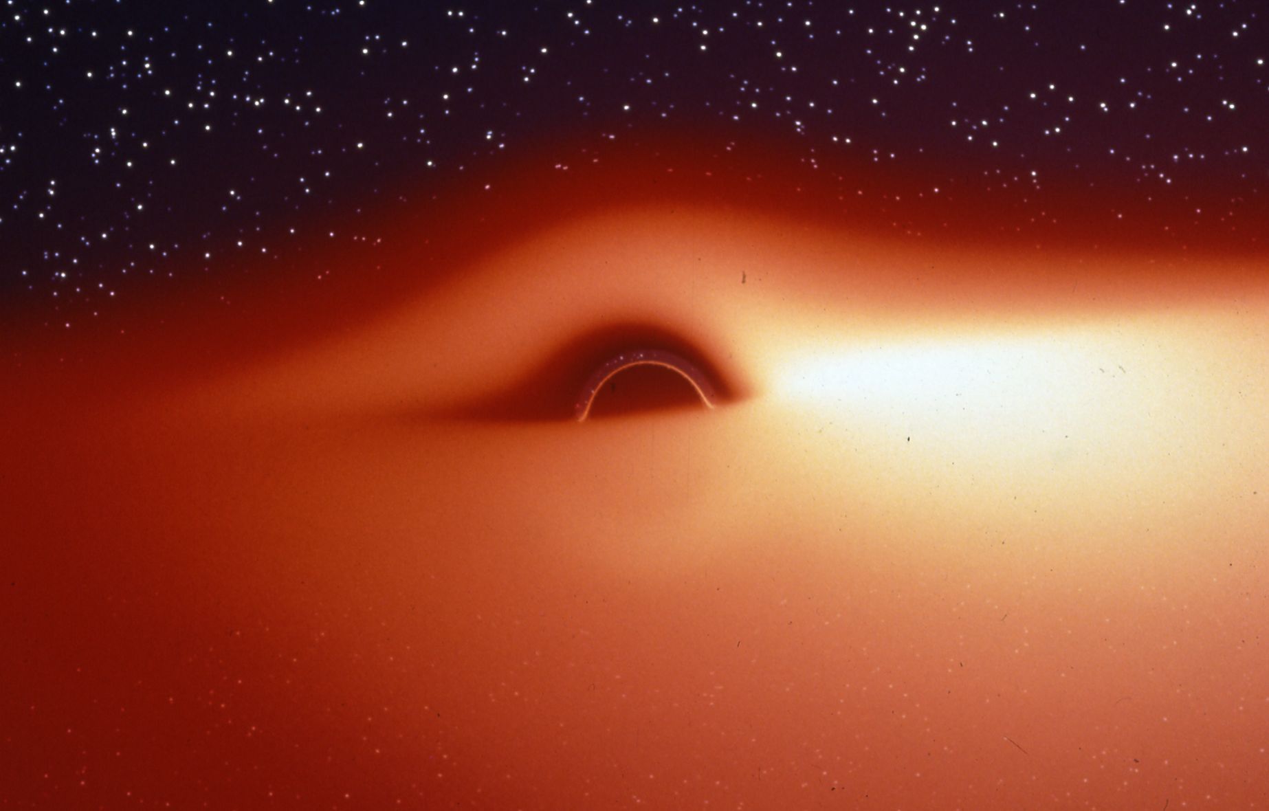 Voici la première image d'un trou noir géant affinée par une intelligence  artificielle