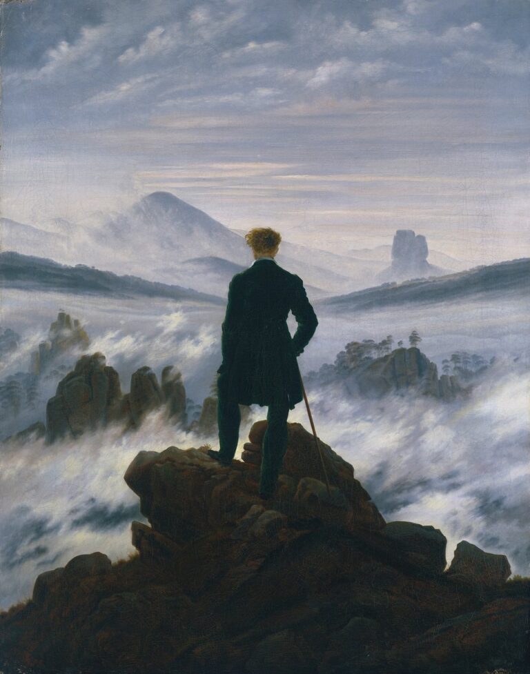 Deux hommes contemplent la Lune, de Caspar David Friedrich, par Jean — free download