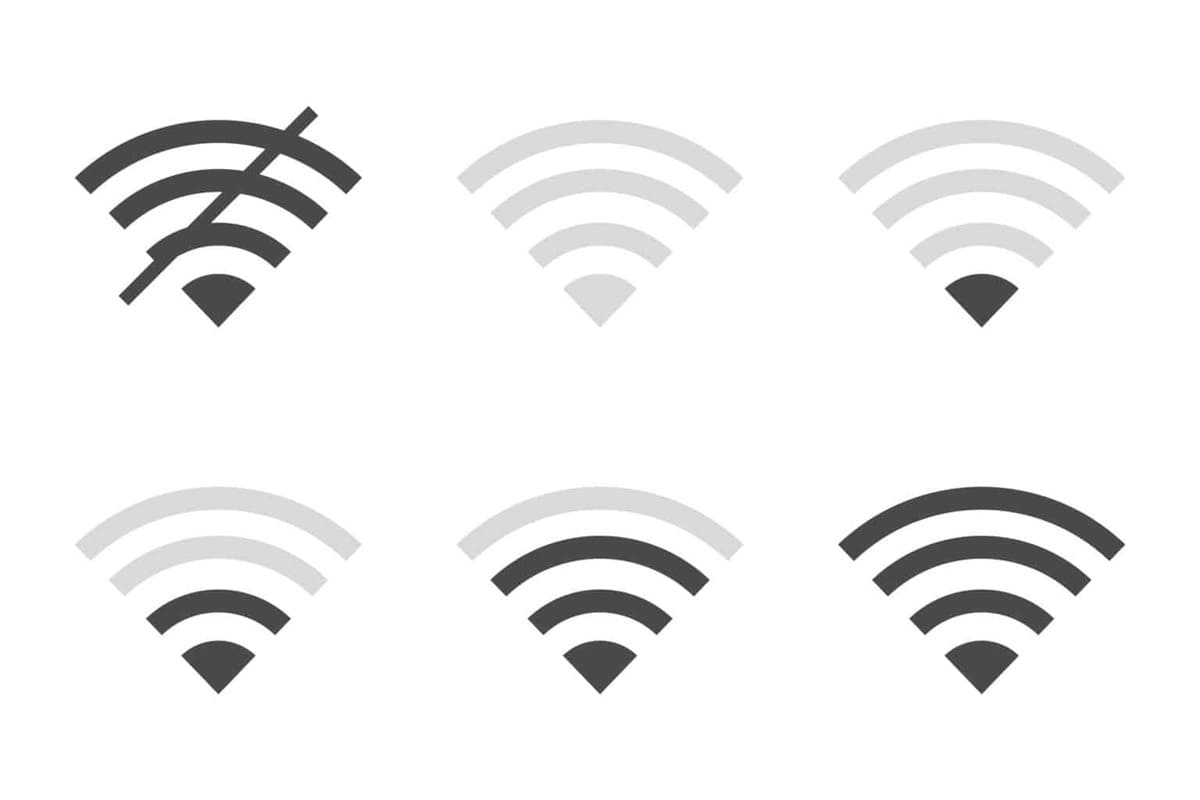 Icône des niveaux de puissance du Wi-Fi